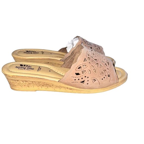 Spring Step women’s Estella Slide Sandal Made in  Italy Tan Size 41 US 10/10 1/2 - Picture 4 of 6